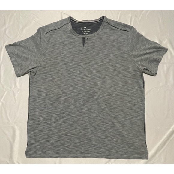 Tommy Bahama Shirt Mens XL Blue IslandZone V Neck Performance Tee Lightweight - Picture 1 of 10
